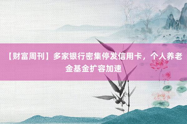 【财富周刊】多家银行密集停发信用卡，个人养老金基金扩容加速