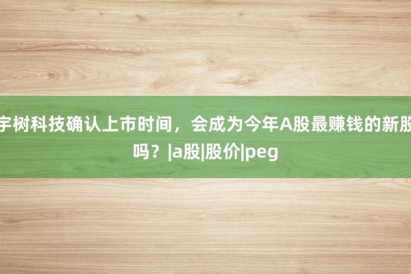 宇树科技确认上市时间，会成为今年A股最赚钱的新股吗？|a股|股价|peg