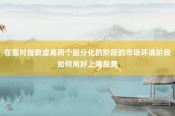在面对指数虚高而个股分化的阶段的市场环境阶段如何用好上海股票