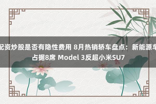 配资炒股是否有隐性费用 8月热销轿车盘点：新能源车占据8席 Model 3反超小米SU7