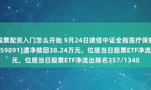 股票配资入门怎么开始 9月24日建信中证全指医疗保健设备与服务ETF(159891)遭净赎回38.24万元，位居当日股票ETF净流出排名357/1348