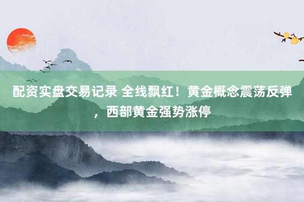 配资实盘交易记录 全线飘红！黄金概念震荡反弹，西部黄金强势涨停